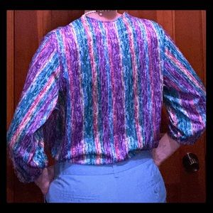 🌸4 for $20 vintage metallic and vibrant blouse